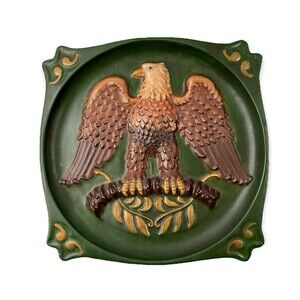 Vintage American Eagle Plaque Dish Decor Decoration 3D 1970s Art 11.5 X 11.5